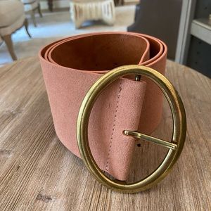 Anthropologie wide suede belt